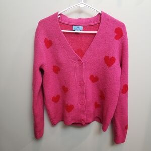 CECE Pink Heart Sweater Coquette Valentine Size Medium